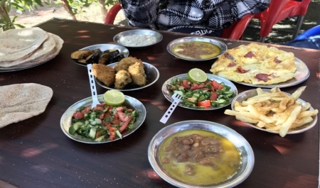 Petit déjeuner au village vert au Caire